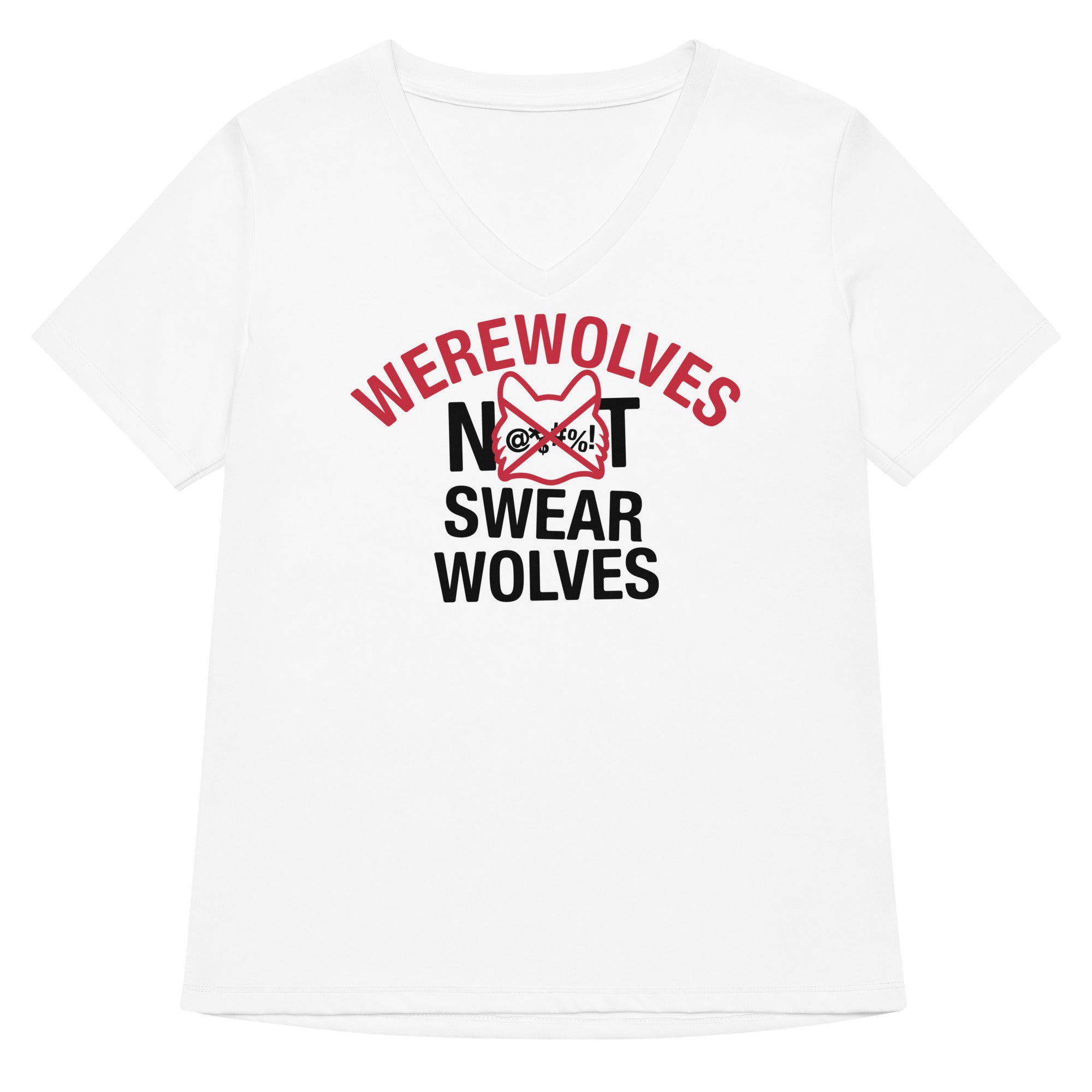 Werewolves Not Swearwolves Women's V-Neck Tee Hoodie, Sweatshirt | CoreVibeTees.com (Image 2)
