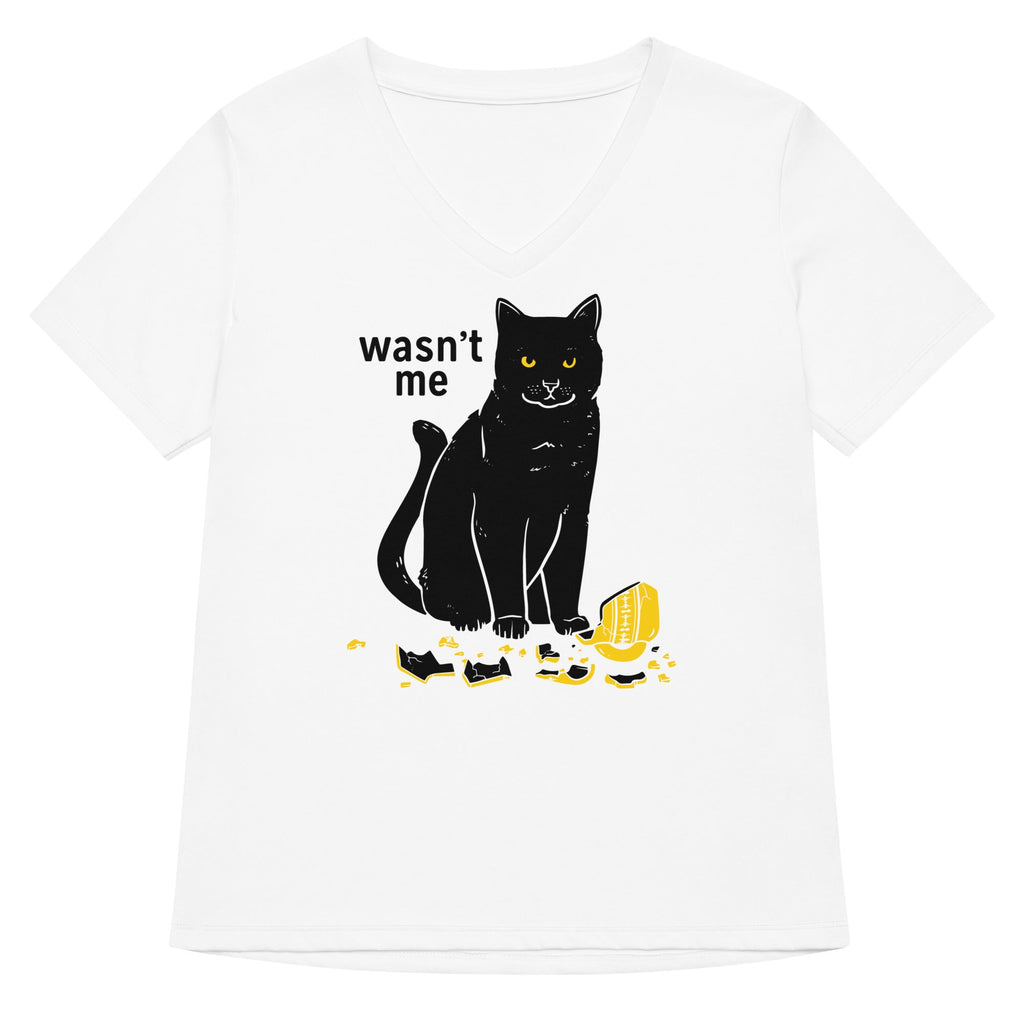 Wasn't Me Women's V-Neck Tee Hoodie, Sweatshirt | CoreVibeTees.com (Image 3)
