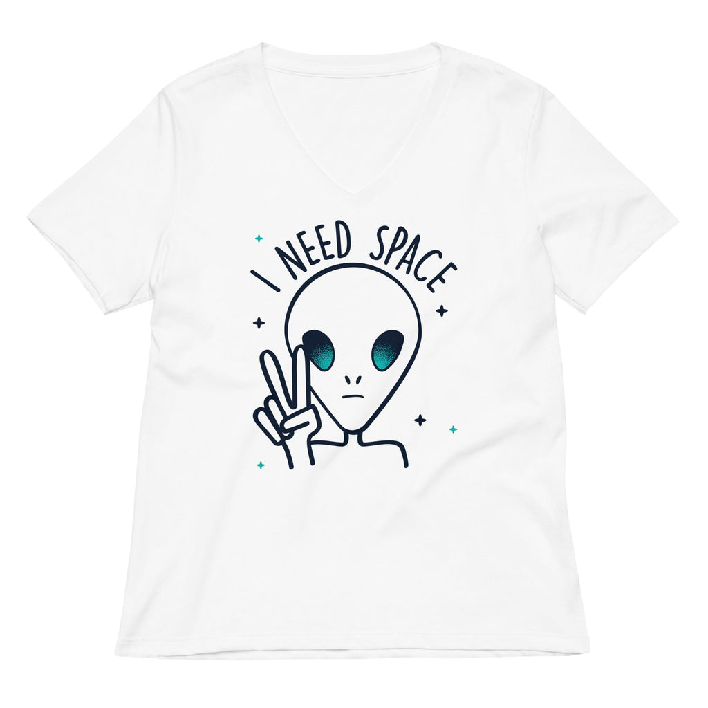 I Need Space Women's V-Neck Tee Hoodie, Sweatshirt | CoreVibeTees.com (Image 1)