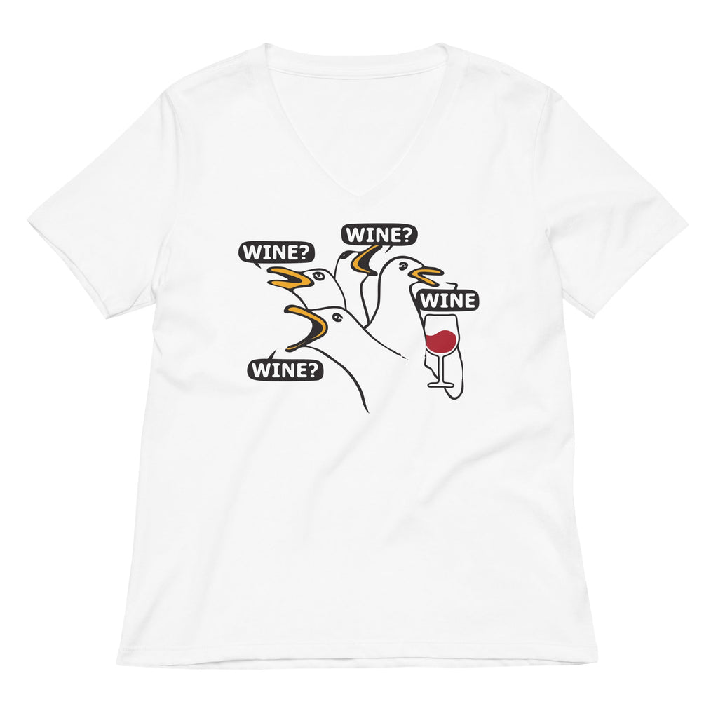 Wine Wine Wine Wine Women's V-Neck Tee Hoodie, Sweatshirt | CoreVibeTees.com (Image 2)