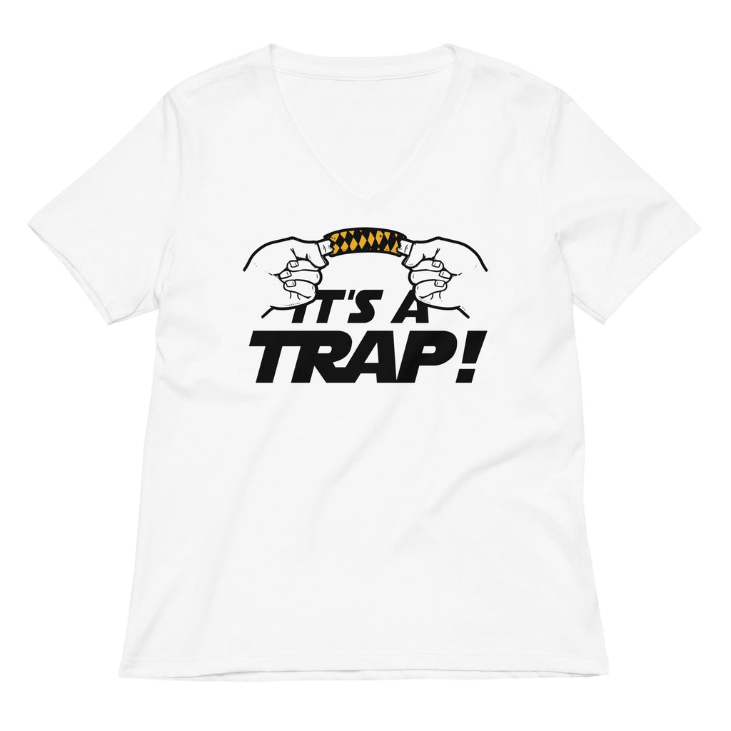 It's A Trap! Women's V-Neck Tee Hoodie, Sweatshirt | CoreVibeTees.com (Image 1)