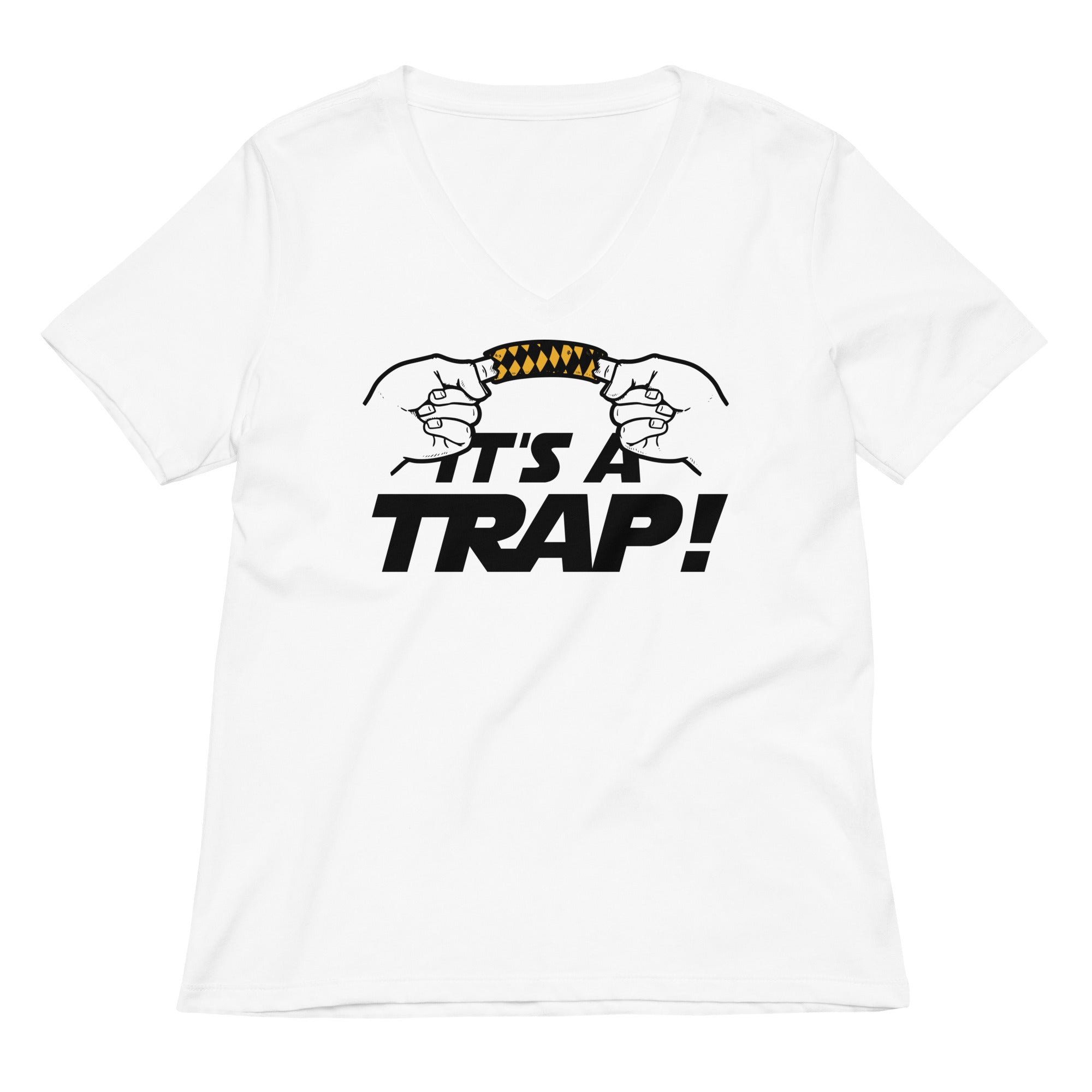 It's A Trap! Women's V-Neck Tee Hoodie, Sweatshirt | CoreVibeTees.com (Image 1)