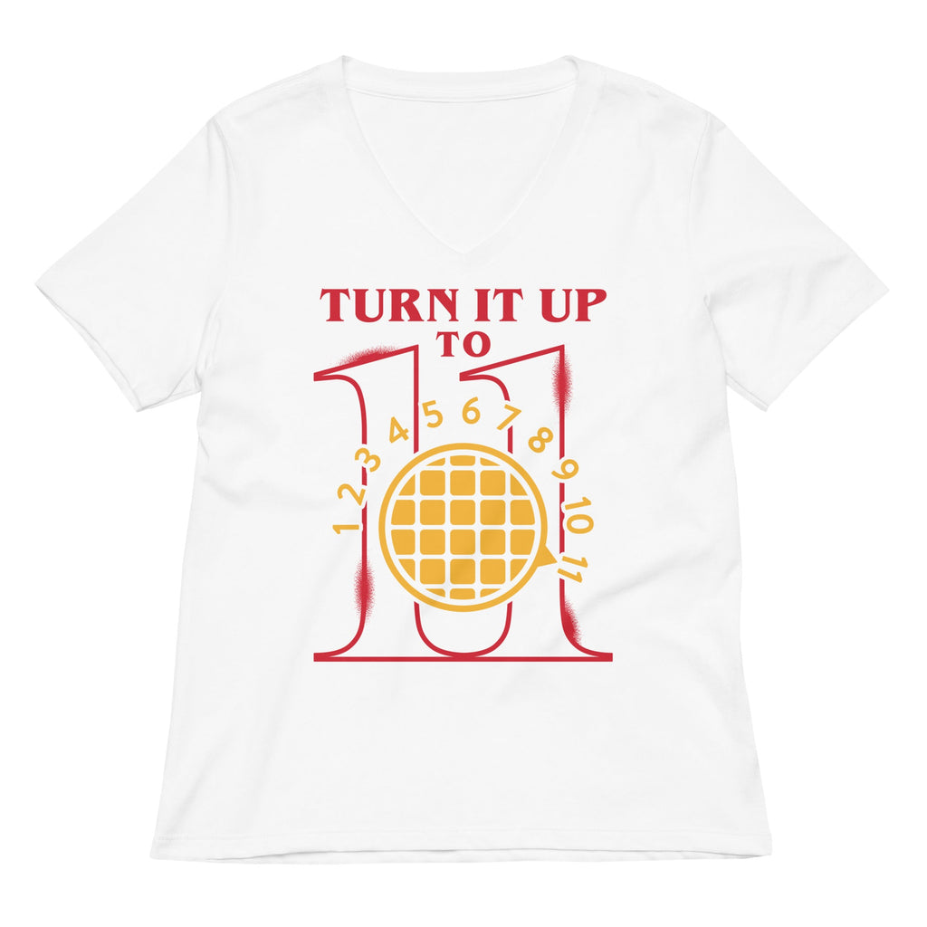Turn It Up To 11 Women's V-Neck Tee Hoodie, Sweatshirt | CoreVibeTees.com (Image 4)