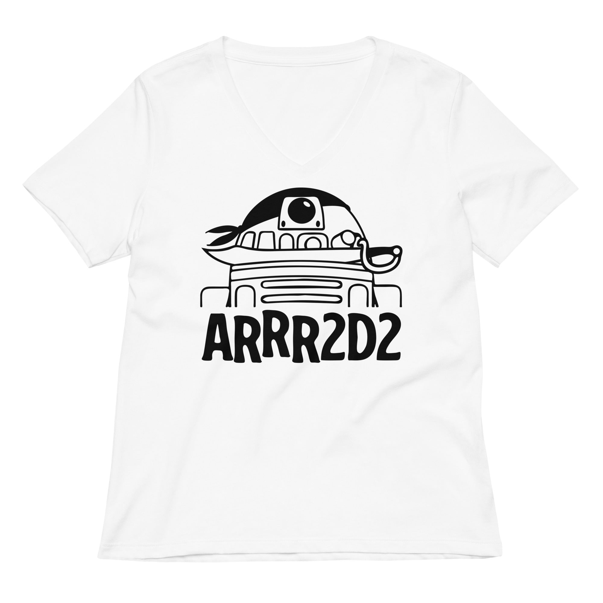 ARRR2D2 Women's V-Neck Tee Hoodie, Sweatshirt | CoreVibeTees.com (Image 3)