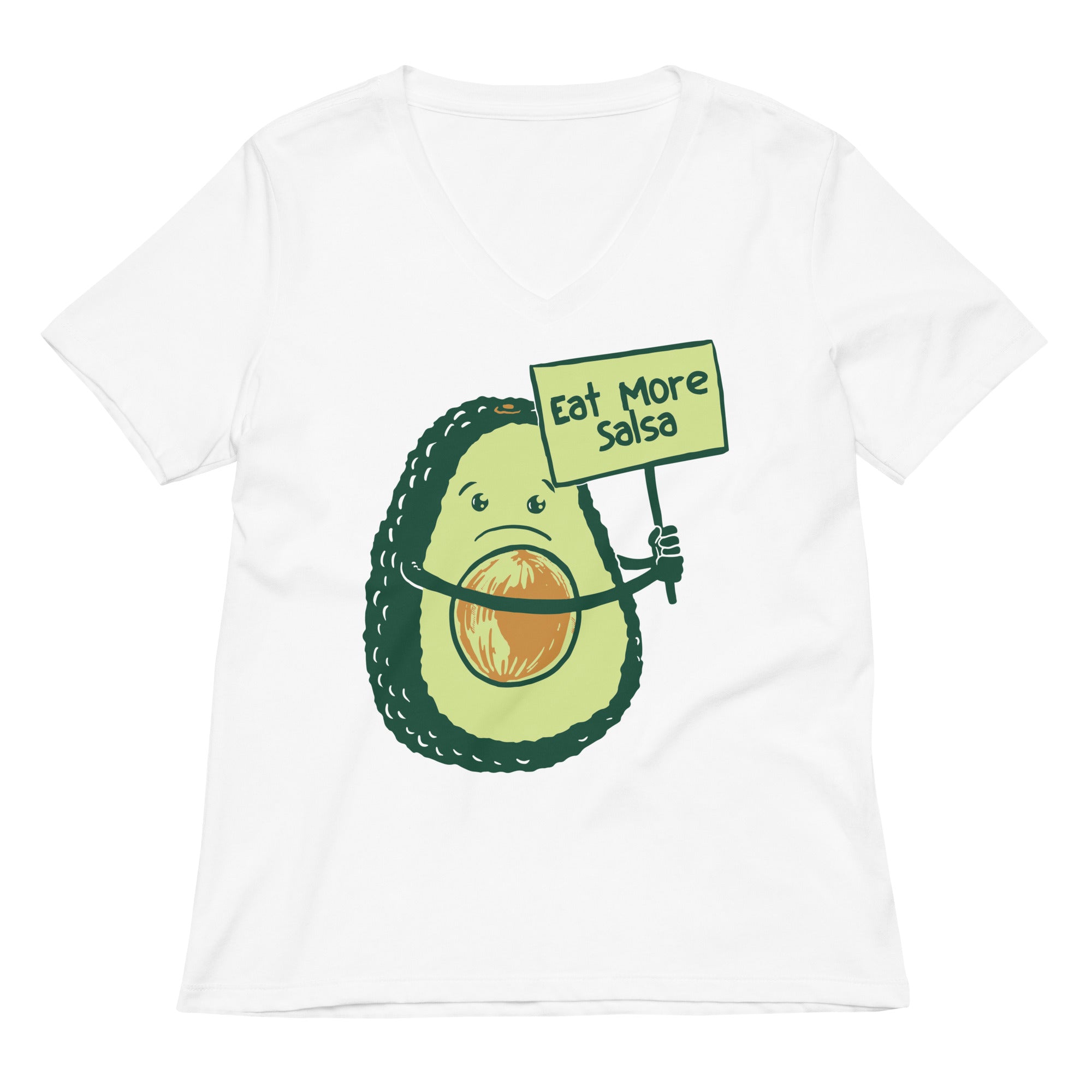 Eat More Salsa Women's V-Neck Tee Hoodie, Sweatshirt | CoreVibeTees.com (Image 5)