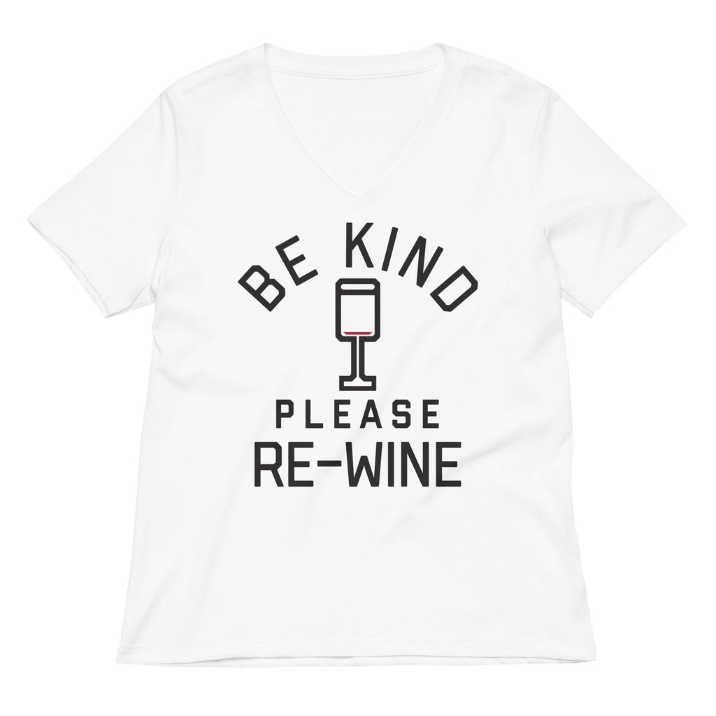 Be Kind, Please Re-Wine Women's V-Neck Tee Hoodie, Sweatshirt | CoreVibeTees.com (Image 3)