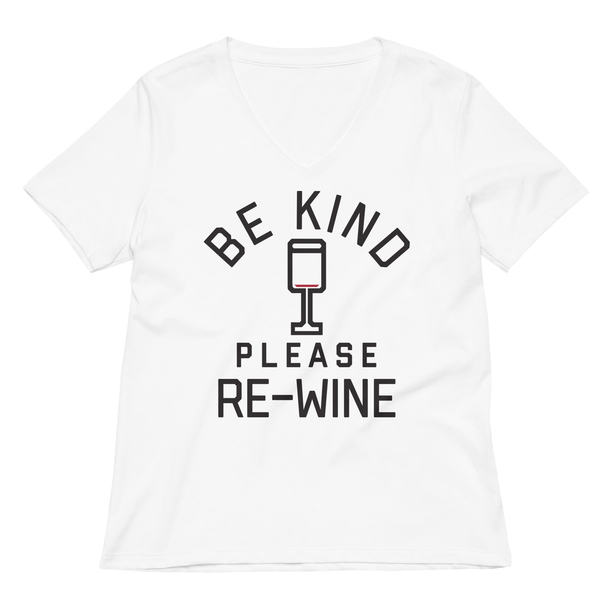 Be Kind, Please Re-Wine Women's V-Neck Tee Hoodie, Sweatshirt | CoreVibeTees.com (Image 3)