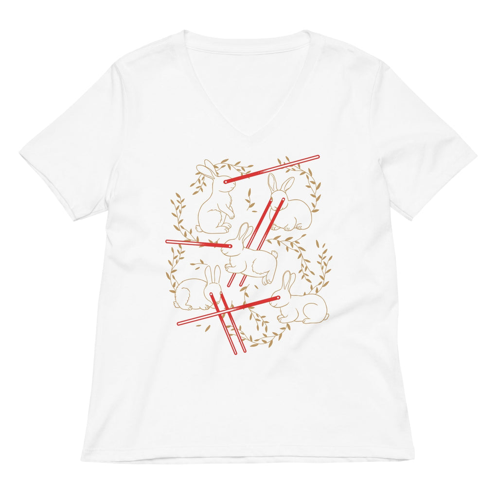 Laser Buns Women's V-Neck Tee Hoodie, Sweatshirt | CoreVibeTees.com (Image 4)