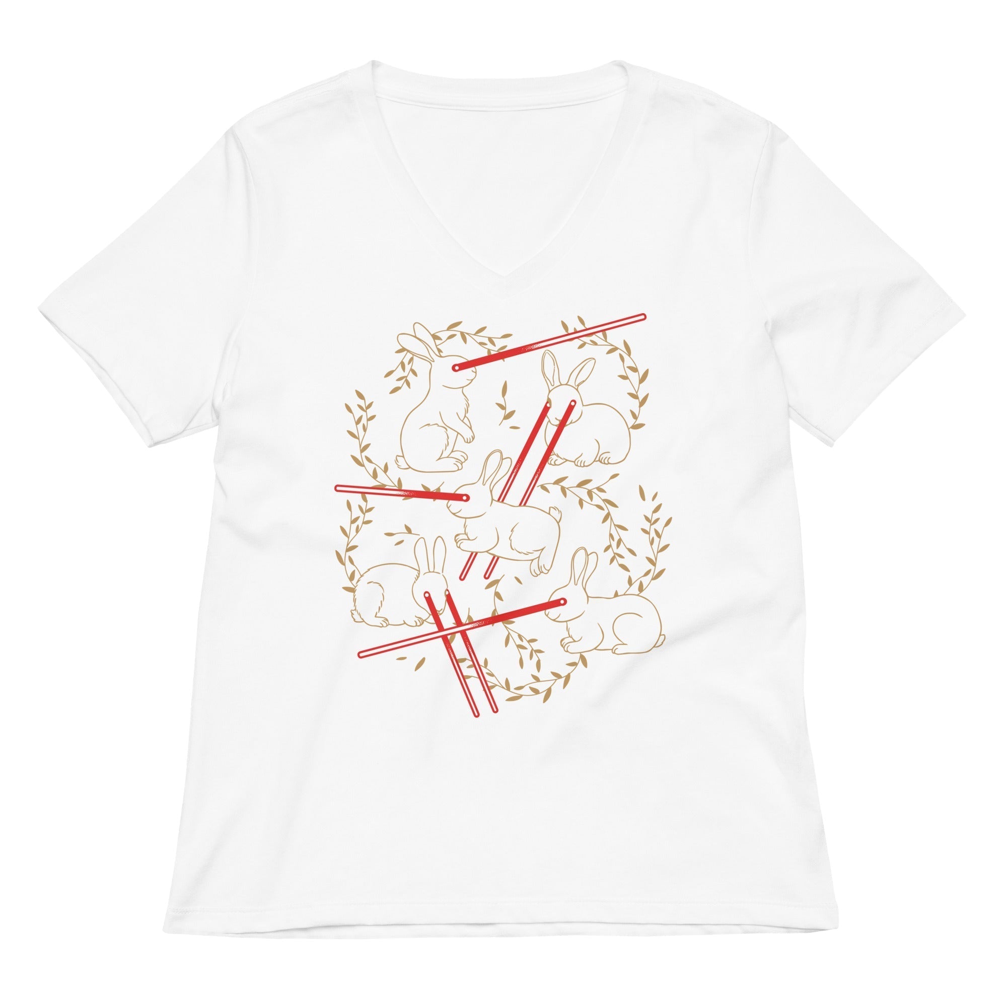 Laser Buns Women's V-Neck Tee Hoodie, Sweatshirt | CoreVibeTees.com (Image 4)