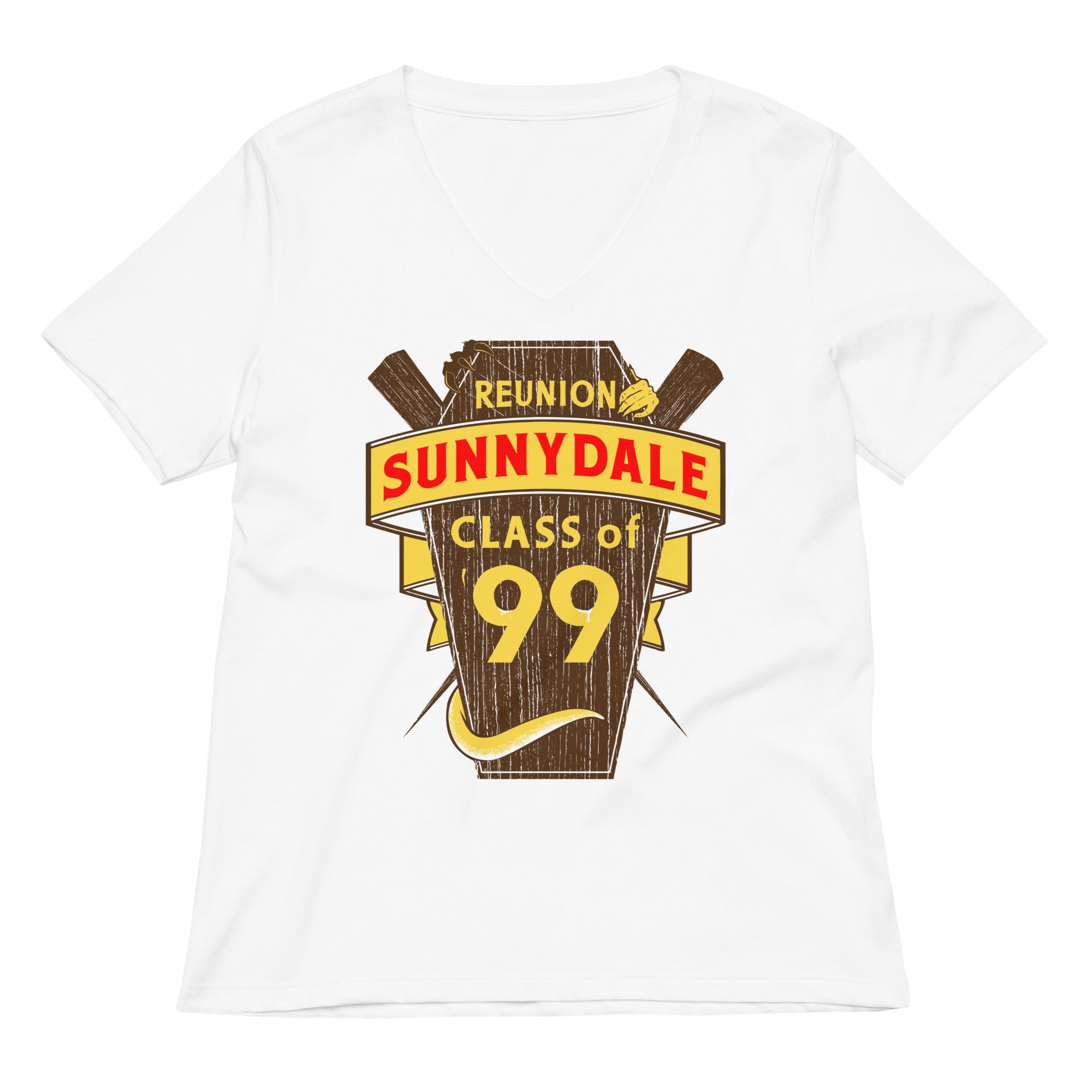 Sunnydale Reunion Women's V-Neck Tee Hoodie, Sweatshirt | CoreVibeTees.com (Image 2)