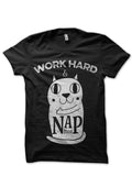 Work Hard And Nap Black T-Shirt Hoodie, Sweatshirt | CoreVibeTees.com