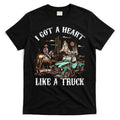 Western Sunset Cow I Got A Heart Like A Truck Vintage T-Shirt Hoodie, Sweatshirt | CoreVibeTees.com