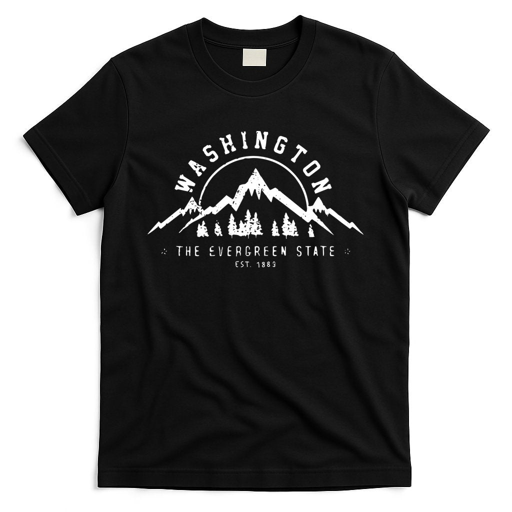 Washington The Evergreen State Nature Mountains Outdoor Gift Hoodie T-Shirt Sweatshirt | CoreVibeTees.com