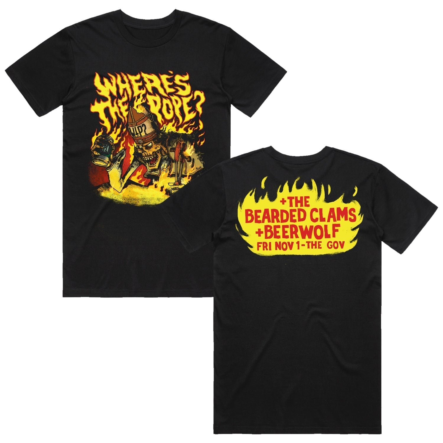 Flamin' Pope T-Shirt (Black) Hoodie, Sweatshirt | CoreVibeTees.com