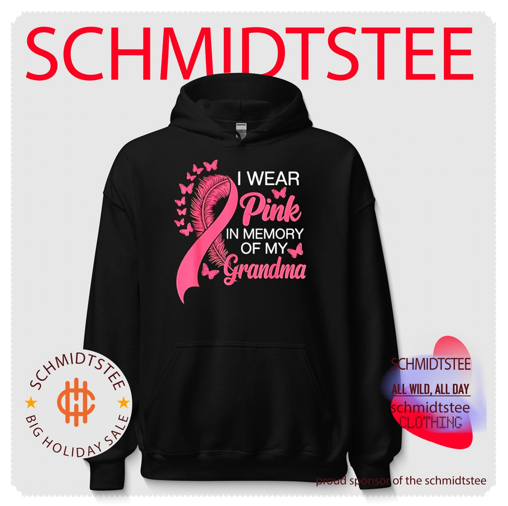 I wear pink in memory of my grandma pink ribbon breast cancer awareness shirt