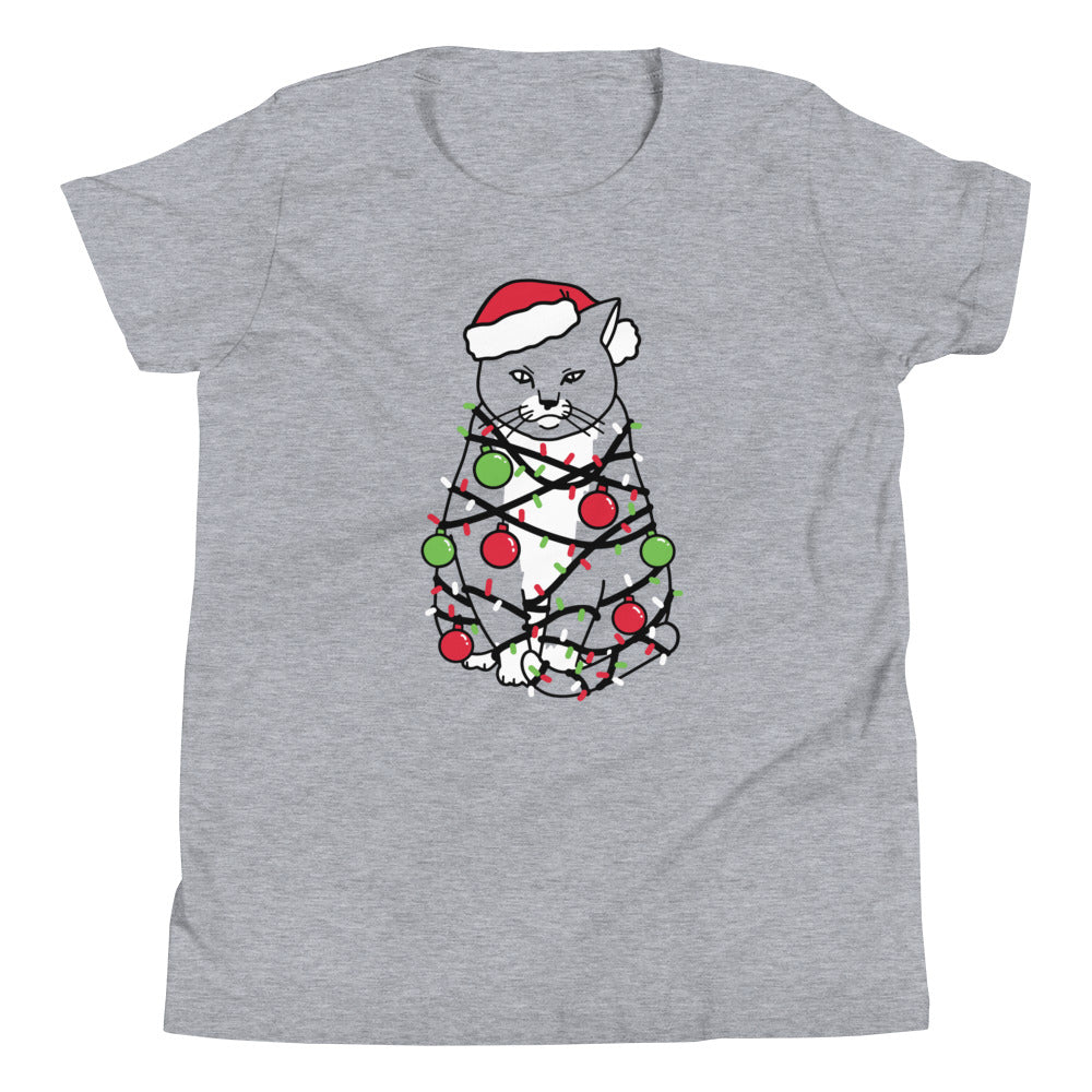 Meowy Christmas Kid's Youth Tee Hoodie, Sweatshirt | CoreVibeTees.com (Image 1)
