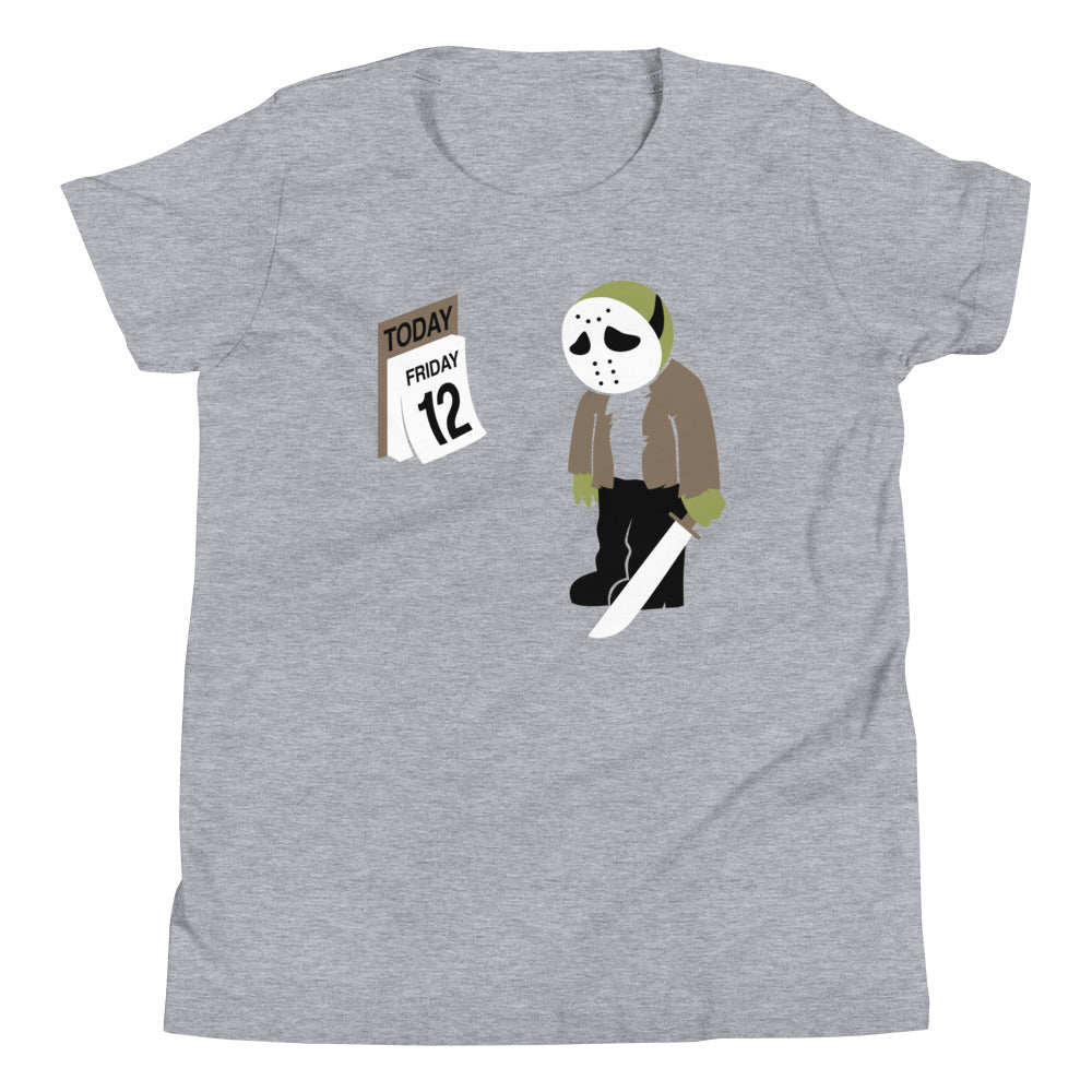 Friday the 12th Kid's Youth Tee Hoodie, Sweatshirt | CoreVibeTees.com (Image 2)
