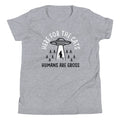 Here For The Cats, Humans Are Gross Kid's Youth Tee Hoodie, Sweatshirt | CoreVibeTees.com (Image 1)