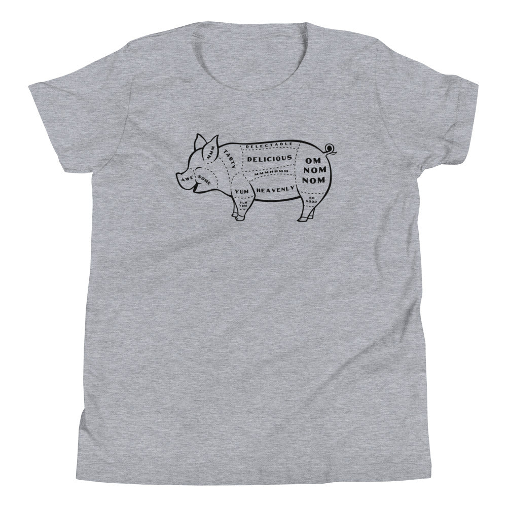 Tasty Pig Cuts Kid's Youth Tee Hoodie, Sweatshirt | CoreVibeTees.com (Image 1)