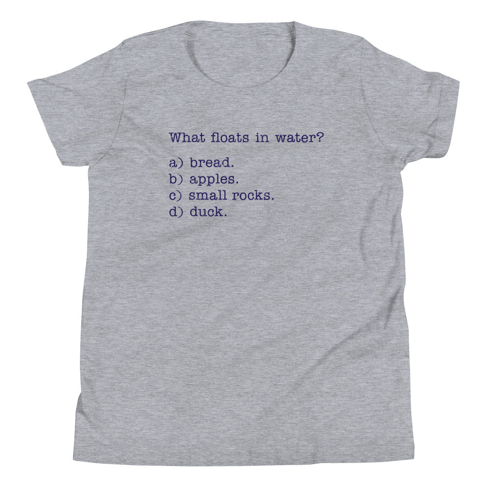 What Floats In Water? Kid's Youth Tee Hoodie, Sweatshirt | CoreVibeTees.com (Image 1)