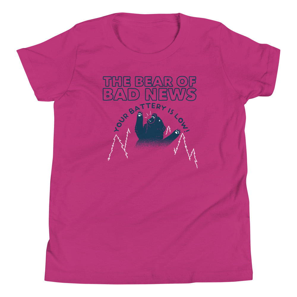 The Bear Of Bad News Kid's Youth Tee Hoodie, Sweatshirt | CoreVibeTees.com (Image 2)