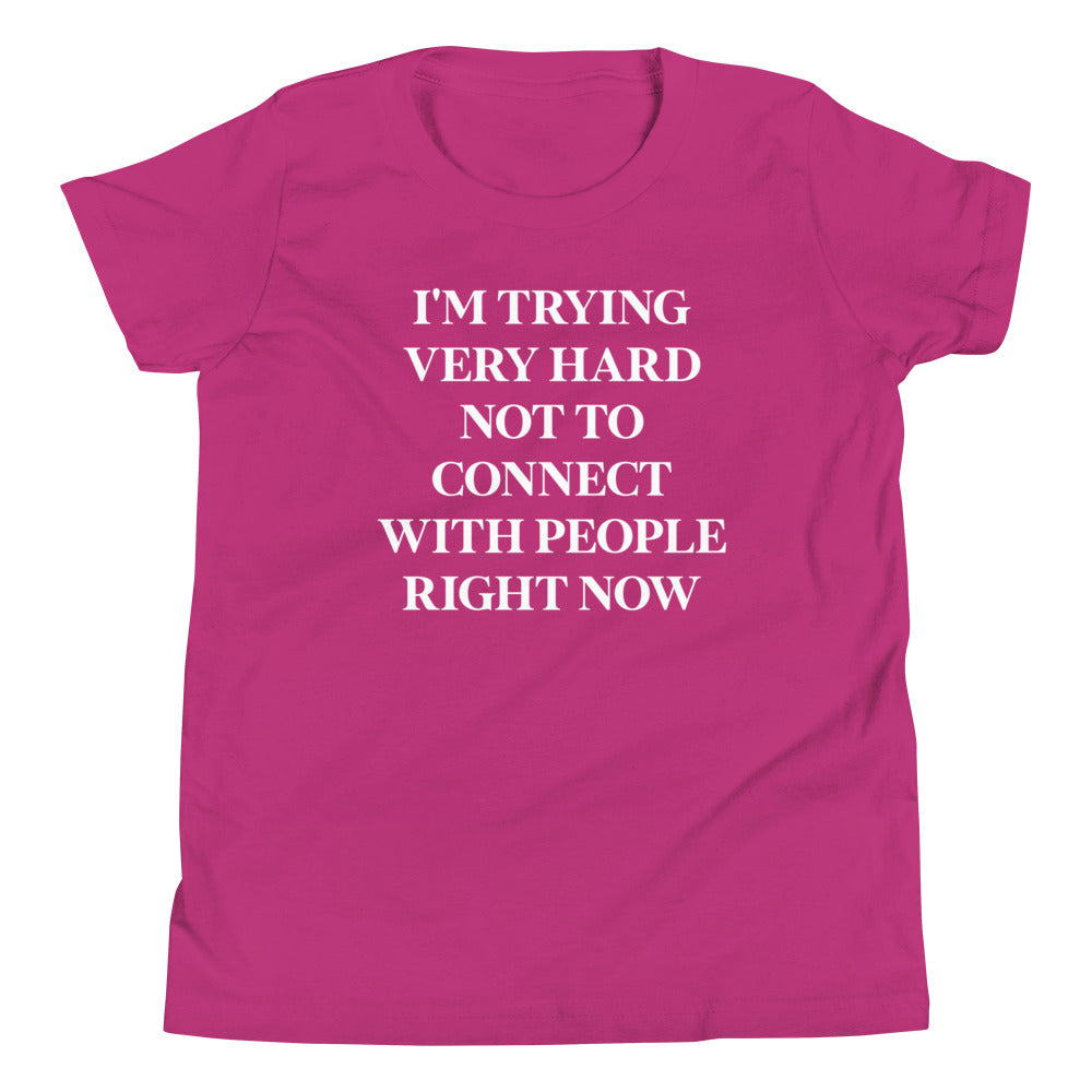 Trying Very Hard Not To Connect Kid's Youth Tee Hoodie, Sweatshirt | CoreVibeTees.com (Image 5)
