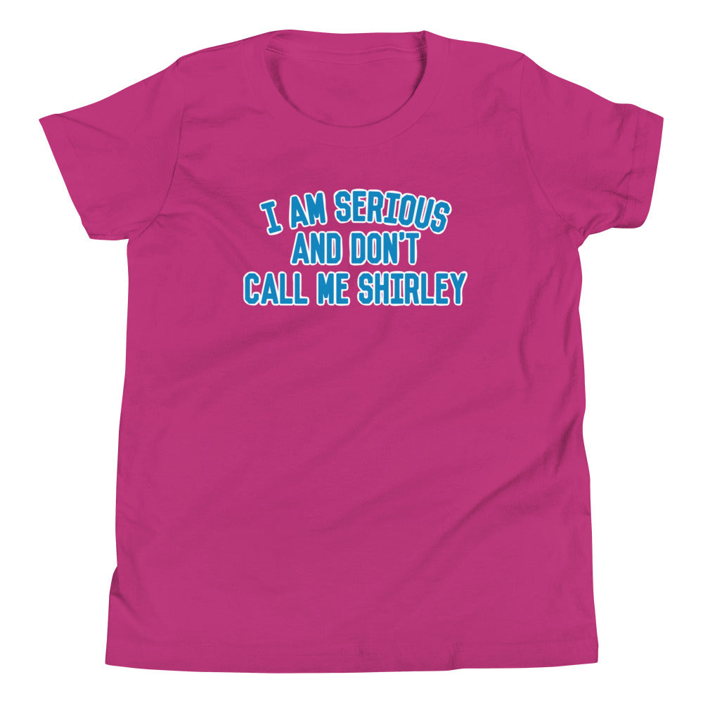 I Am Serious, And Don't Call Me Shirley Kid's Youth Tee Hoodie, Sweatshirt | CoreVibeTees.com (Image 4)