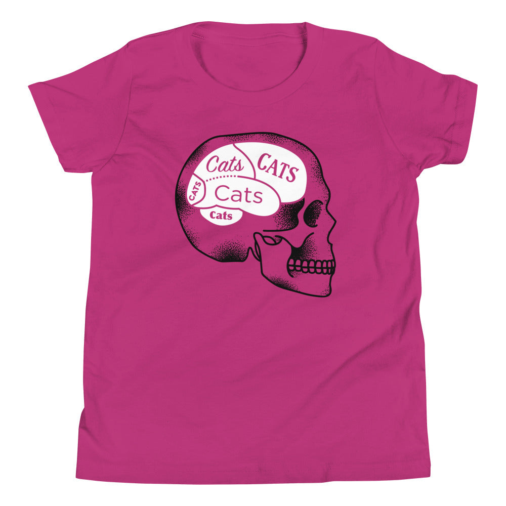 Cats On The Brain Kid's Youth Tee Hoodie, Sweatshirt | CoreVibeTees.com (Image 2)