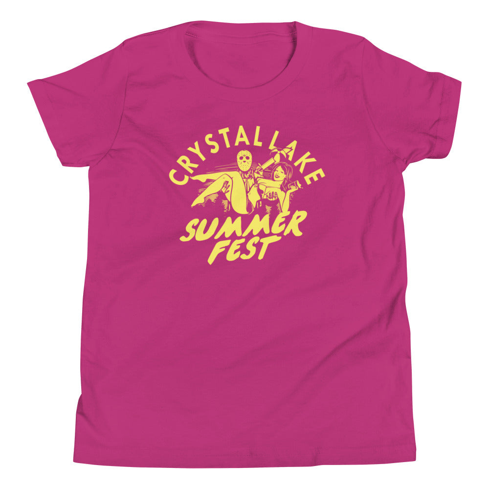 Crystal Lake Summer Fest Kid's Youth Tee Hoodie, Sweatshirt | CoreVibeTees.com (Image 4)