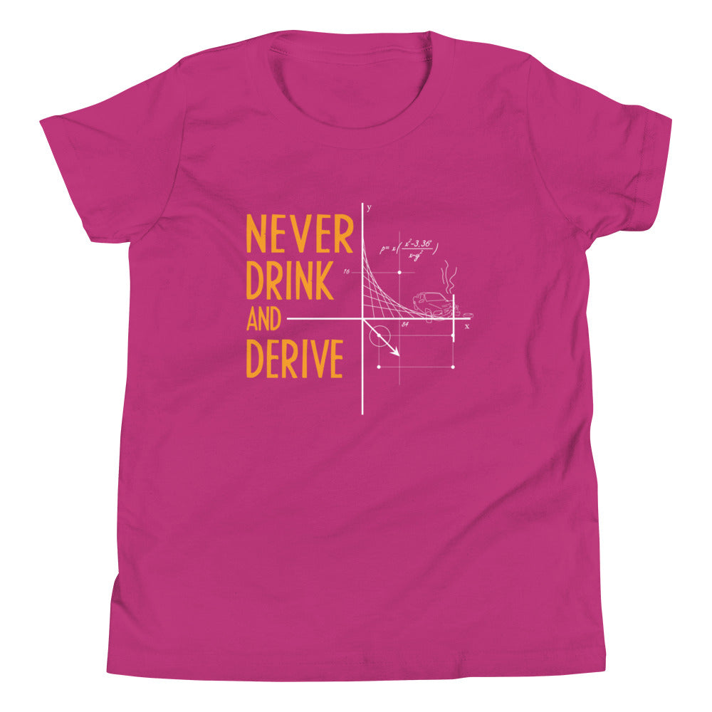 Never Drink and Derive Kid's Youth Tee Hoodie, Sweatshirt | CoreVibeTees.com (Image 5)