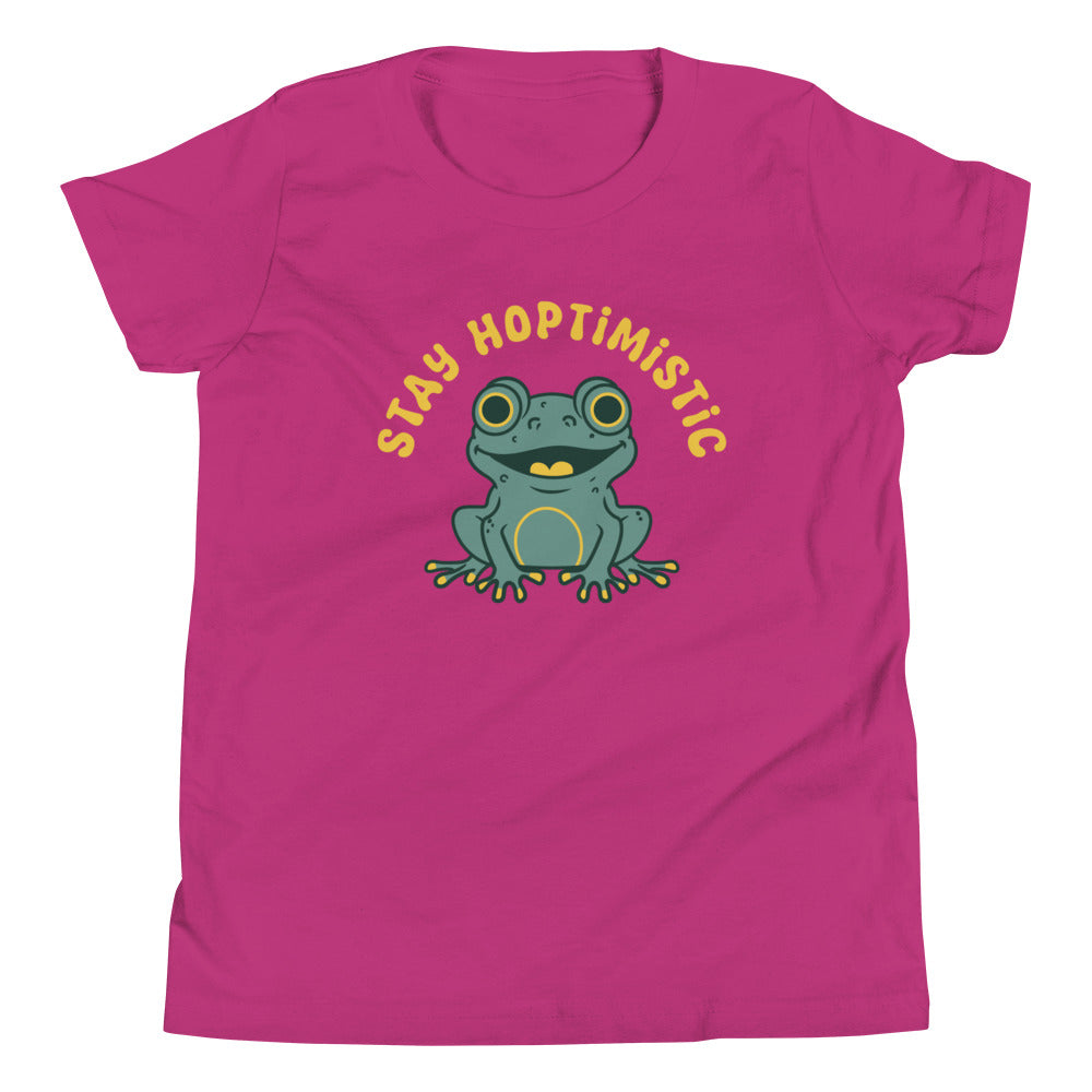 Stay Hoptimistic Kid's Youth Tee Hoodie, Sweatshirt | CoreVibeTees.com (Image 4)