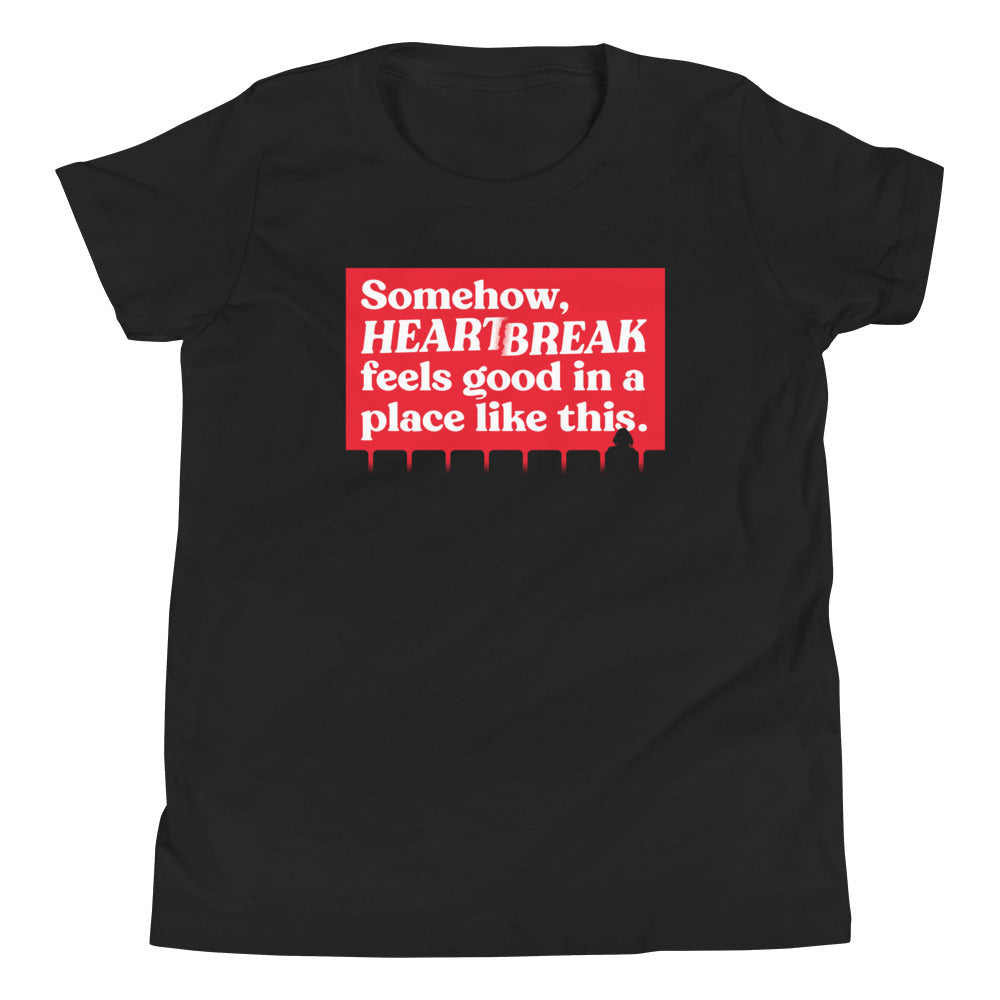 Somehow, Heartbreak Feels Good Kid's Youth Tee Hoodie, Sweatshirt | CoreVibeTees.com (Image 1)