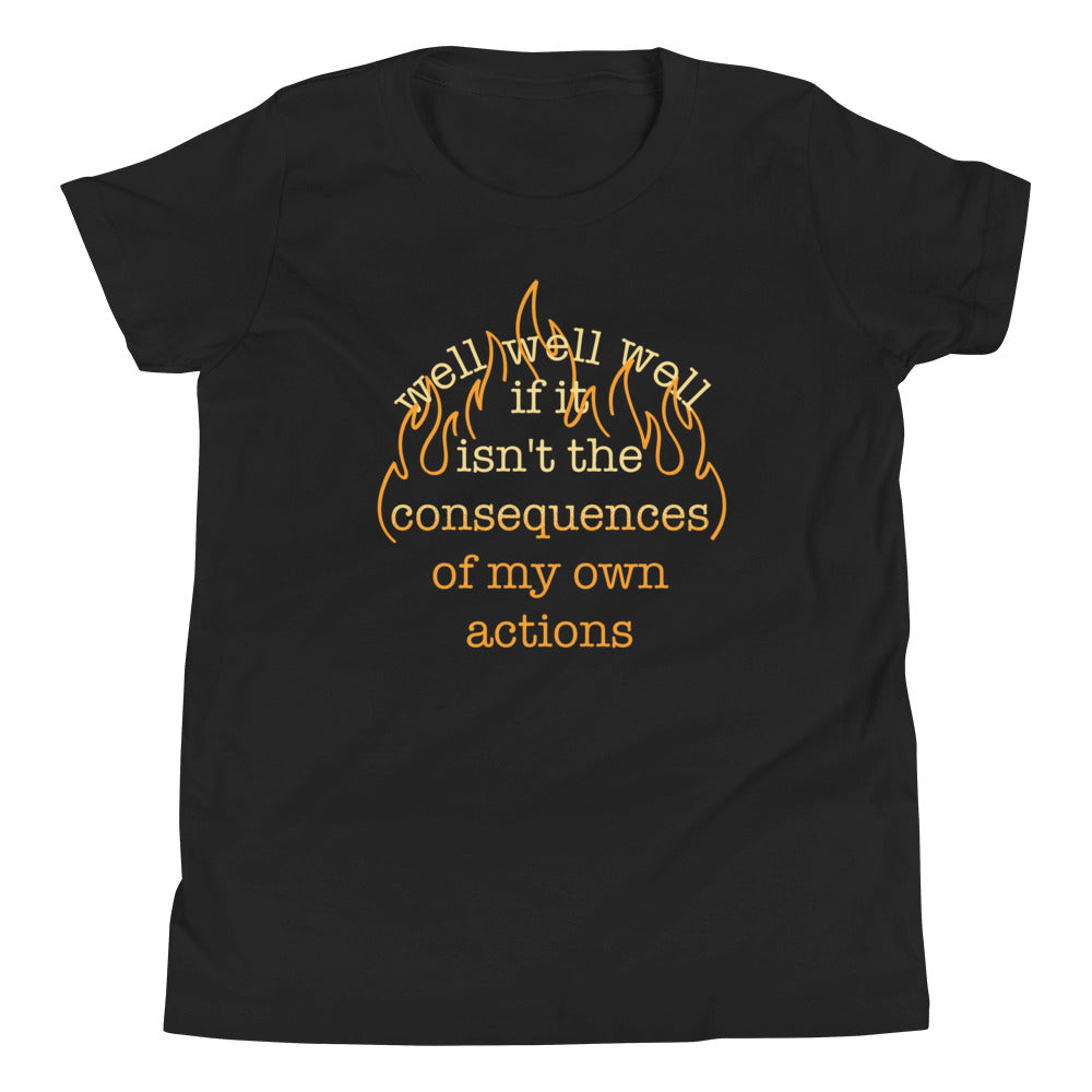 The Consequences Of My Own Actions Kid's Youth Tee Hoodie, Sweatshirt | CoreVibeTees.com (Image 2)