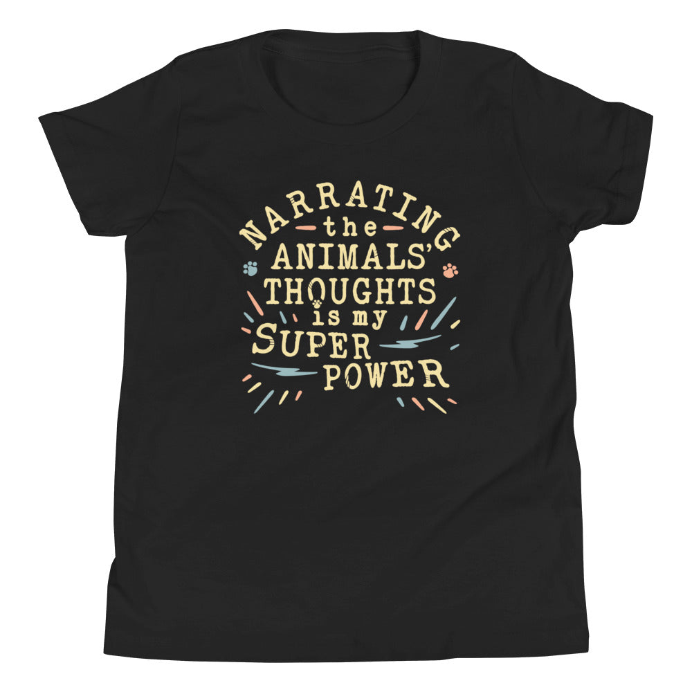 Narrating The Animals Thoughts Kid's Youth Tee Hoodie, Sweatshirt | CoreVibeTees.com (Image 2)
