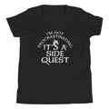 I'm Not Procrastinating, It's A Side Quest Kid's Youth Tee Hoodie, Sweatshirt | CoreVibeTees.com (Image 1)