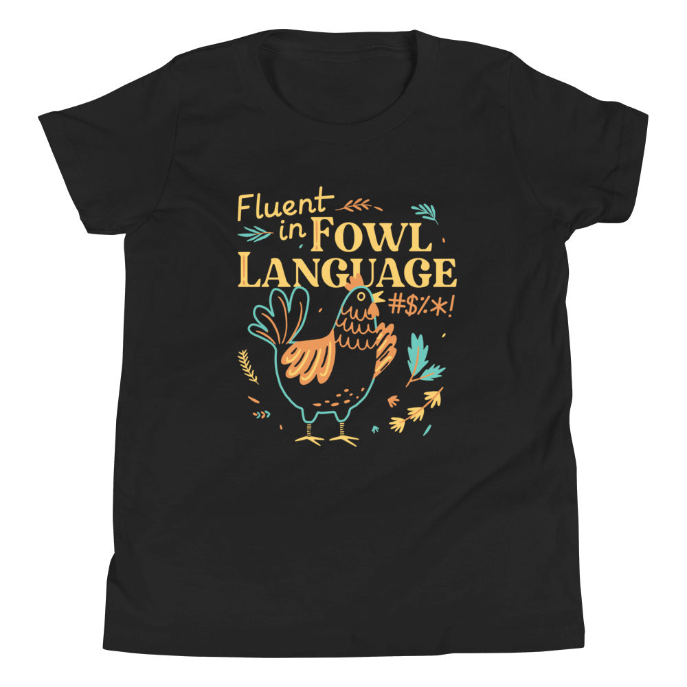 Fluent In Fowl Language Kid's Youth Tee Hoodie, Sweatshirt | CoreVibeTees.com (Image 2)