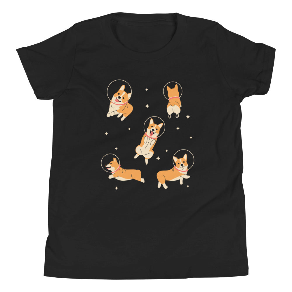 Corgis In Space Kid's Youth Tee Hoodie, Sweatshirt | CoreVibeTees.com (Image 1)
