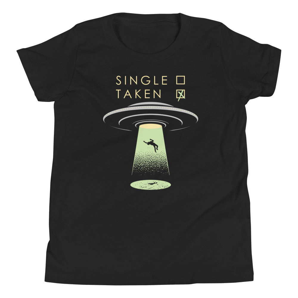 Single Taken UFO Kid's Youth Tee Hoodie, Sweatshirt | CoreVibeTees.com (Image 2)