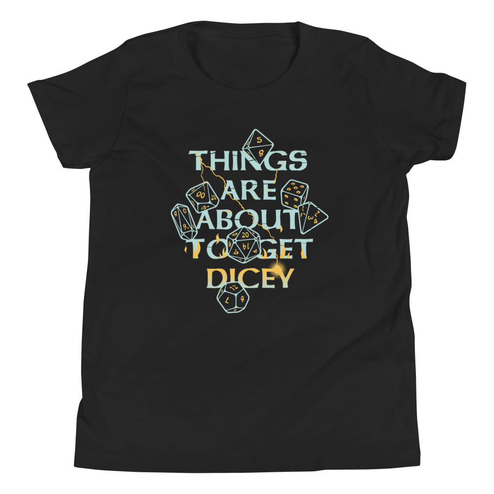 Things Are About To Get Dicey Kid's Youth Tee Hoodie, Sweatshirt | CoreVibeTees.com (Image 2)