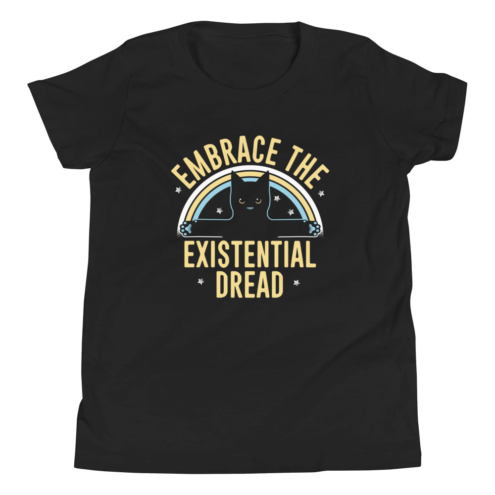 Embrace The Existential Dread Kid's Youth Tee Hoodie, Sweatshirt | CoreVibeTees.com (Image 2)