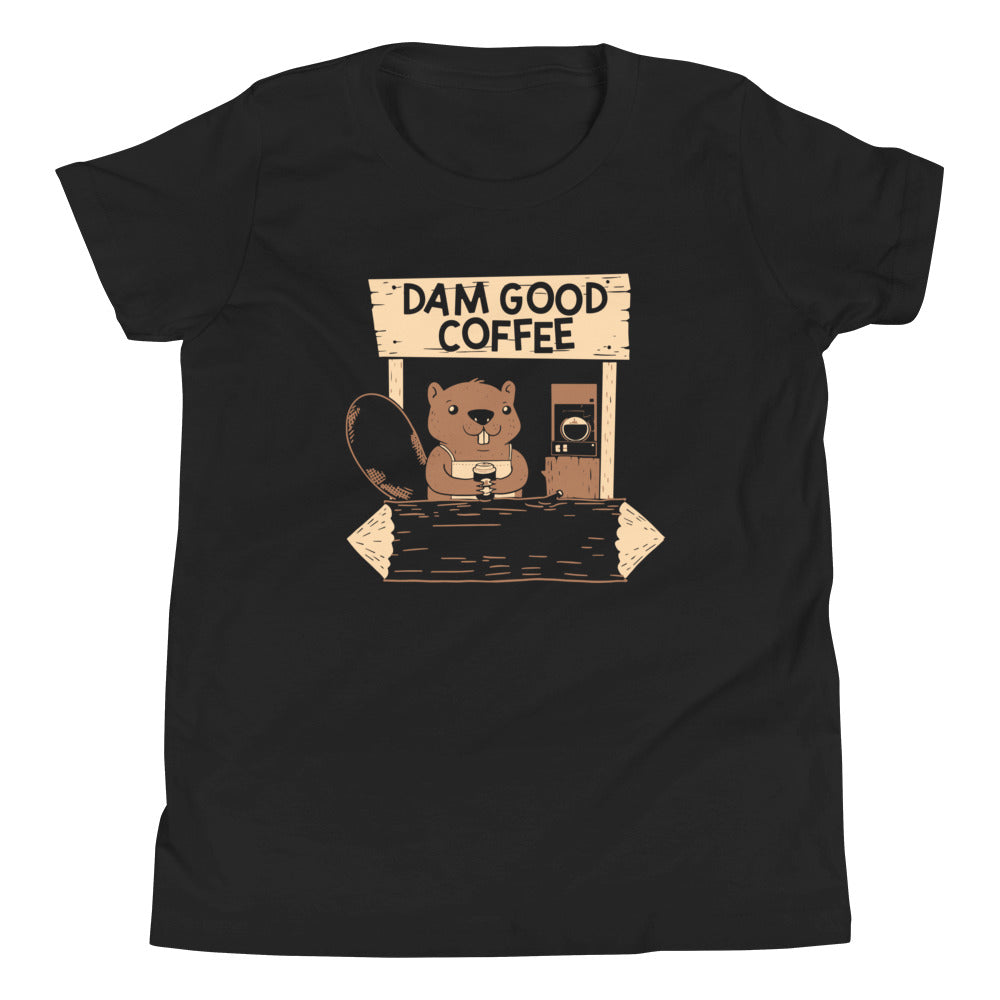 Dam Good Coffee Kid's Youth Tee Hoodie, Sweatshirt | CoreVibeTees.com