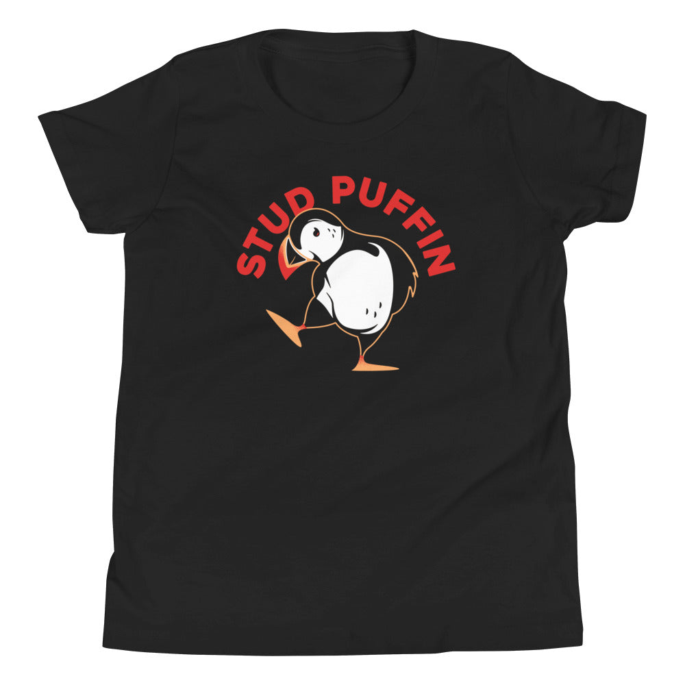 Stud Puffin Kid's Youth Tee Hoodie, Sweatshirt | CoreVibeTees.com (Image 2)
