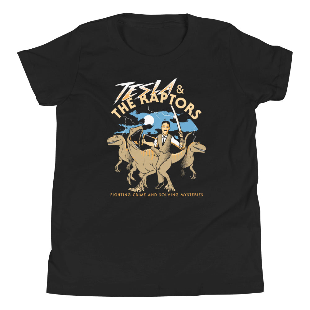 Tesla & The Raptors Kid's Youth Tee Hoodie, Sweatshirt | CoreVibeTees.com (Image 1)