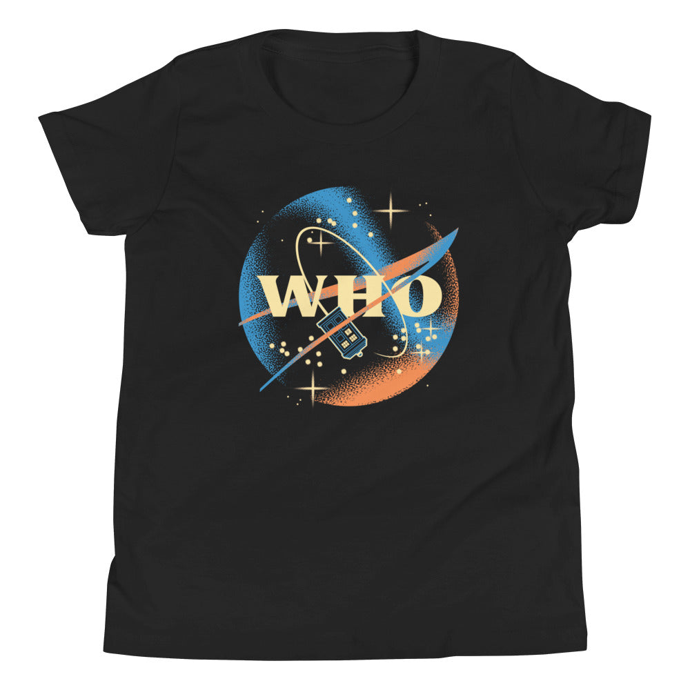 Who Space Administration Kid's Youth Tee Hoodie, Sweatshirt | CoreVibeTees.com (Image 2)
