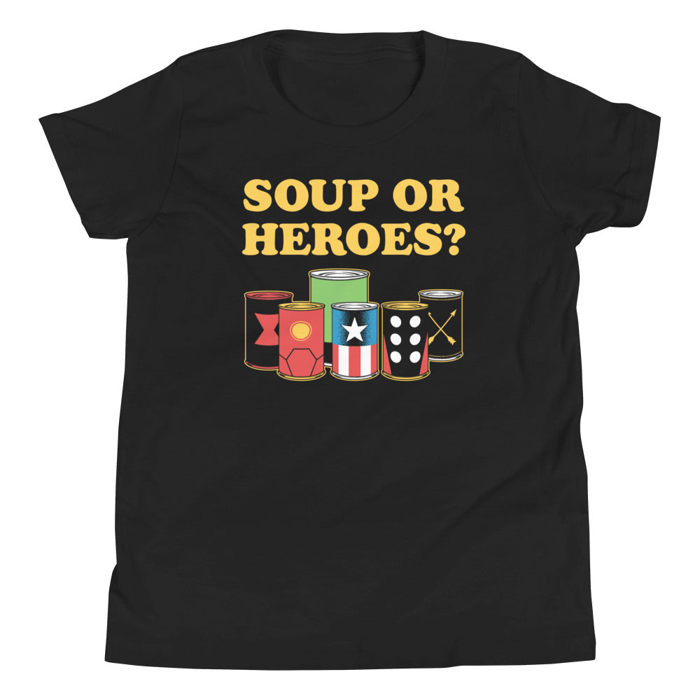 Soup Or Hero? Kid's Youth Tee Hoodie, Sweatshirt | CoreVibeTees.com (Image 1)