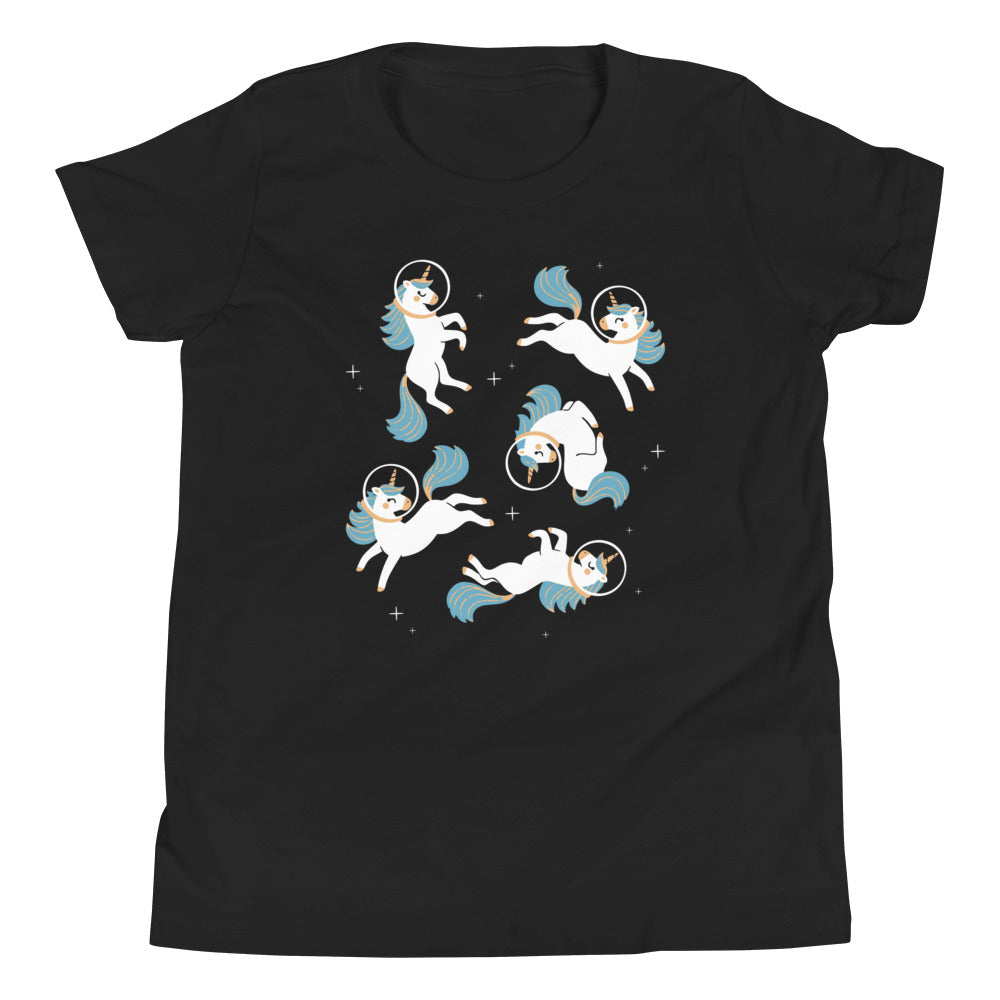 Unicorns In Space Kid's Youth Tee Hoodie, Sweatshirt | CoreVibeTees.com (Image 1)