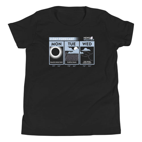 3 Day Forecast Kid's Youth Tee Hoodie, Sweatshirt | CoreVibeTees.com (Image 1)