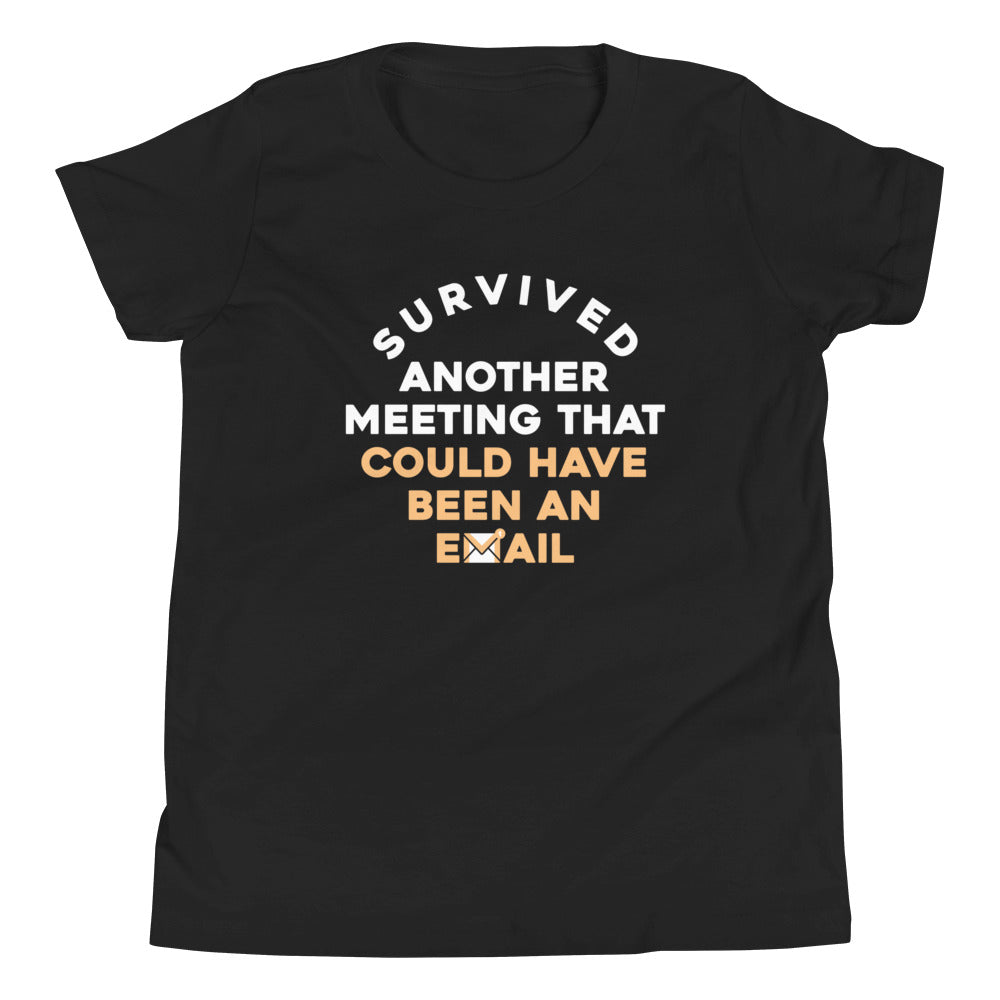 Survived Another Meeting Kid's Youth Tee Hoodie, Sweatshirt | CoreVibeTees.com (Image 2)