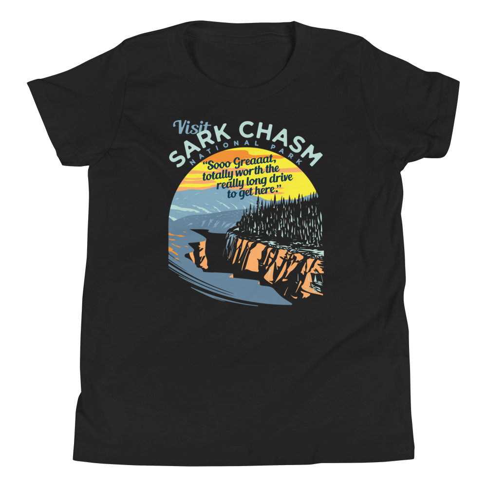 Visit Sark Chasm Kid's Youth Tee Hoodie, Sweatshirt | CoreVibeTees.com (Image 2)