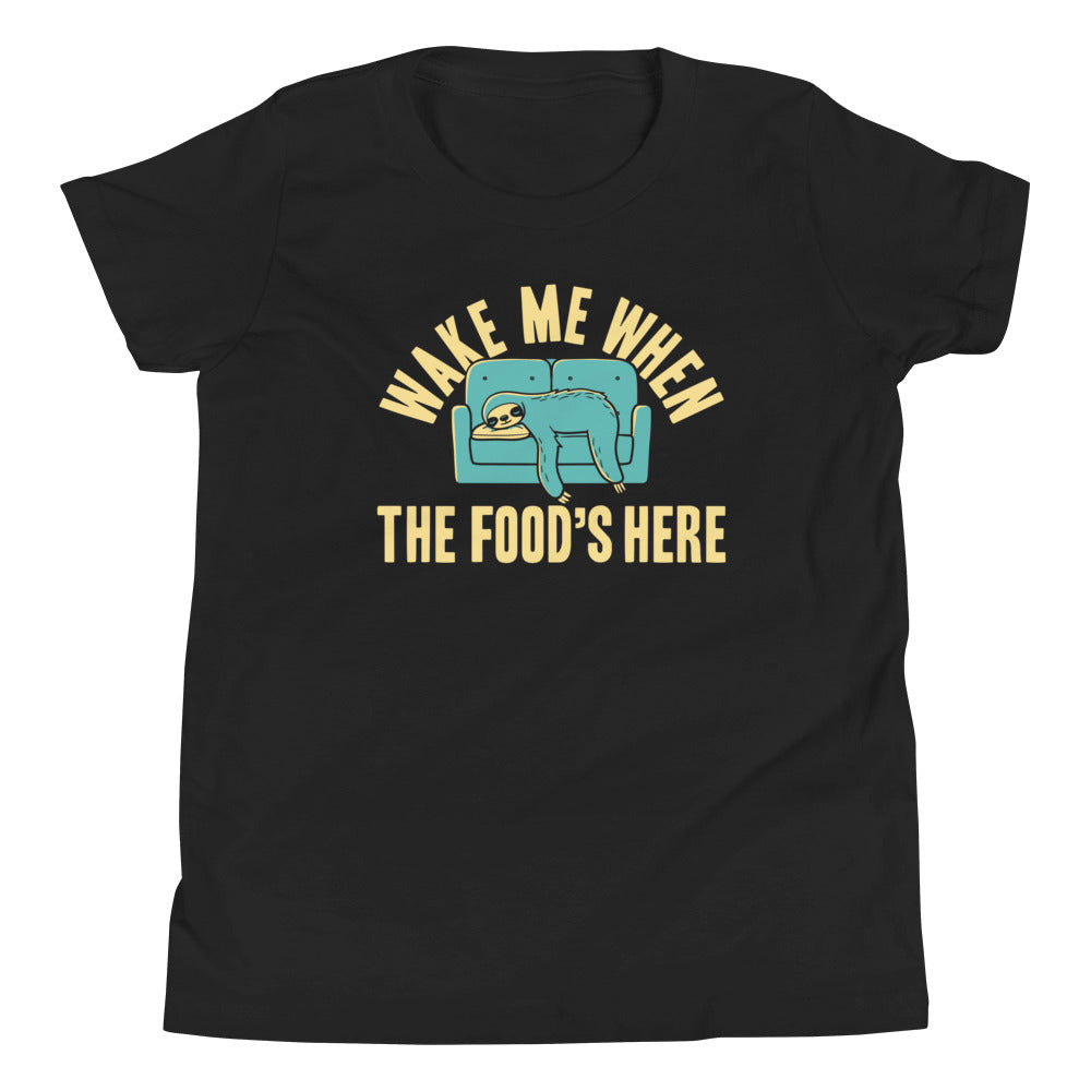 Wake Me When The Food's Here Kid's Youth Tee Hoodie, Sweatshirt | CoreVibeTees.com (Image 2)